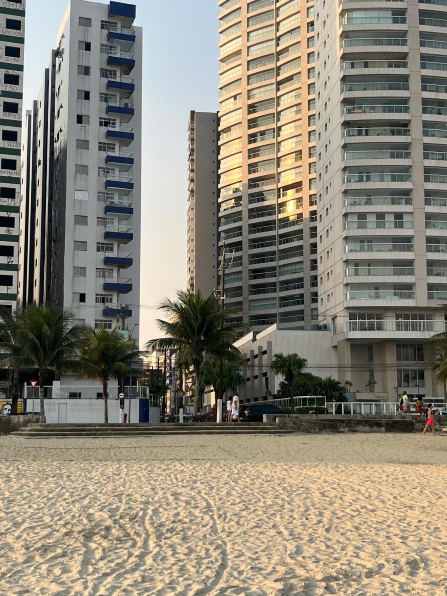 Apartamento Vista Para Praia Praia Grande  Bagian luar foto